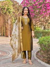 Plus Bansi By Aanchi Rangeela Silk Kurti With Bottom Dupatta Wholesale Online